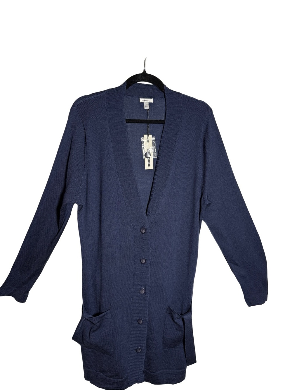 Semantiks Navy Longline Button-Front Cardigan